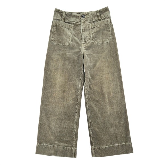 Maeve by Anthropologie Pants - Maeve Anthropologie 26 The Colette Corduroy Wide Leg Pants Olive Women Boho*read